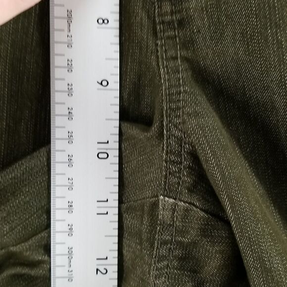 Northern Reflections Jeans Women's Size 16 Town Stretch Olive Green Crop Pockets - Picture 5 of 12